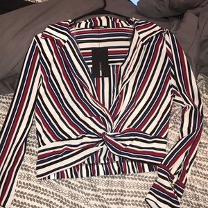 A striped fashion shirt